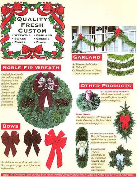 christmas trees wreaths